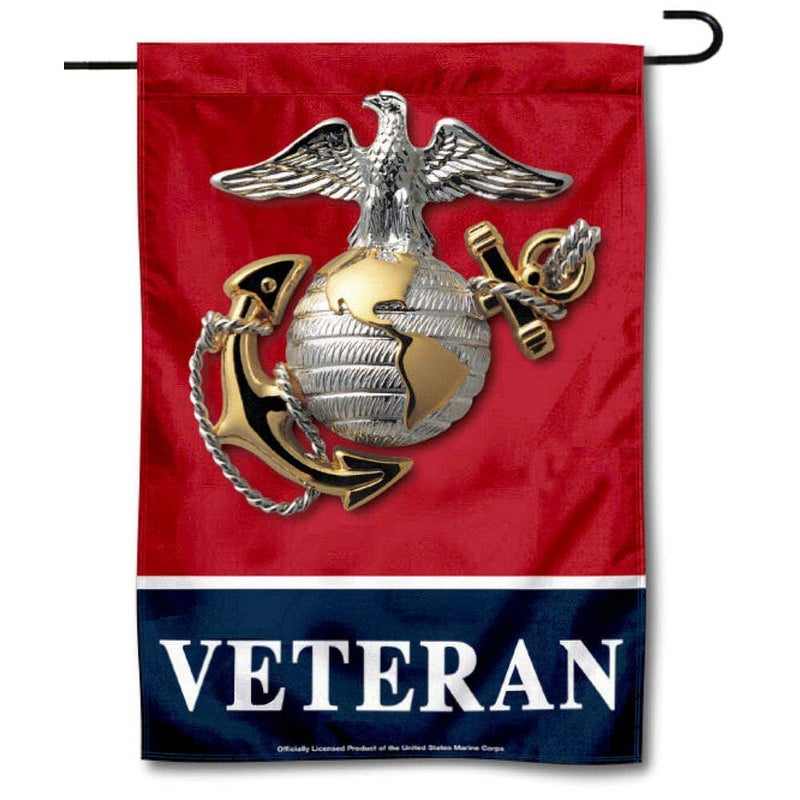 WinCraft US Marines Veteran Garden Flag - Image 1